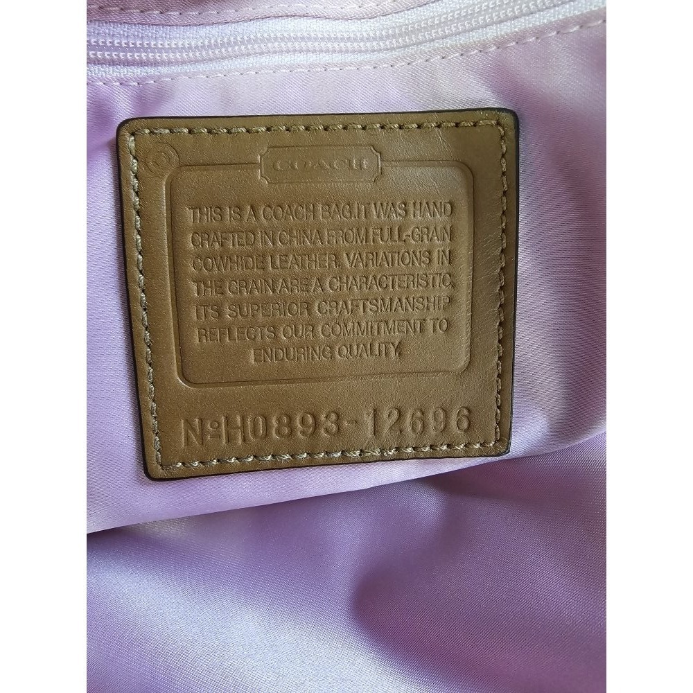 Coach Bonnie 12695 Satchel British Tan Leather Shoulder Bag Y2K - Picture 11 of 11